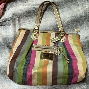 Canvas Coach poppy tote